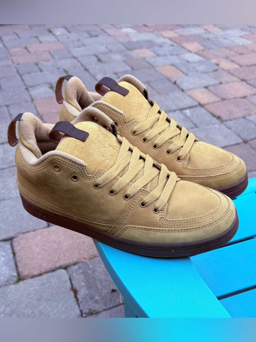 Mens eS Tom Penny 2 Brown Suede Skateboarding Sneakers Barely Used - US Size 11